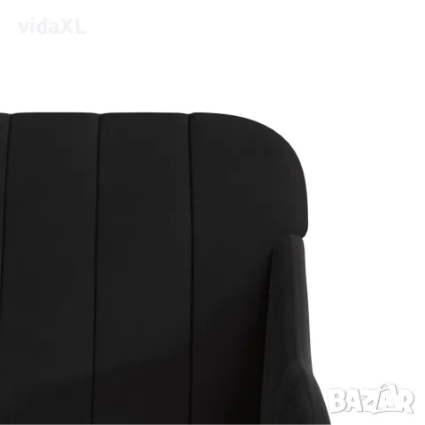 vidaXL Пейка, черна, 110x76x80 см, кадифе, снимка 6 - Дивани и мека мебел - 56147270