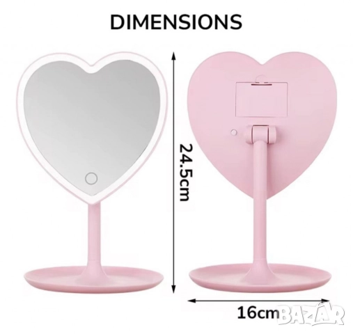 Стилно LED огледало за тоалетка с подсветка, снимка 9 - Други стоки за дома - 52003852