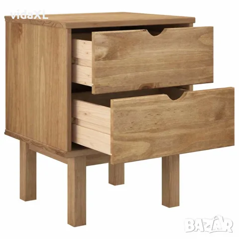 vidaXL Нощно шкафче OTTA, 45x39x57 см, борово дърво масив, снимка 4 - Врати за баня - 56147234