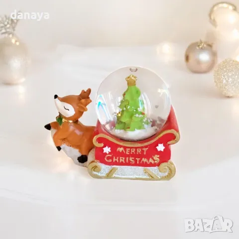 5408 Коледно преспапие Шейна с еленче, снимка 4 - Декорация за дома - 47873061