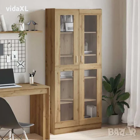 vidaXL Библиотека, дъб артизан, 82,5x30,5x185 см, инженерно дърво, снимка 3 - Етажерки - 56146977