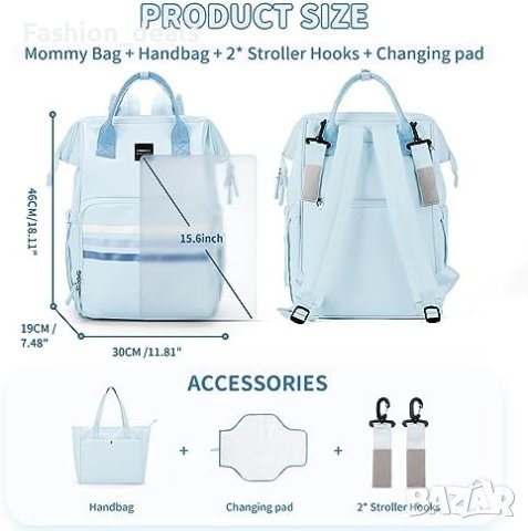 Нова Преносима многофункционална бебешка чанта Раница за пелени Майка, снимка 2 - Други - 42342124