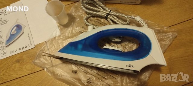 Парна ютия Sapir 1200W, струя пара, термостат, синя, снимка 8 - Ютии - 52856923