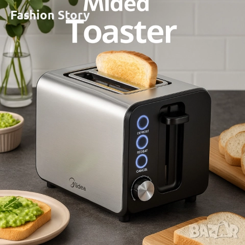 Тостер Midea MT-RW2L20W, снимка 3 - Тостери - 51922425