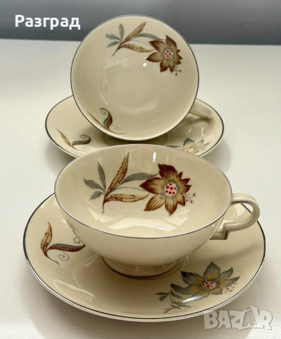 2бр. винтидж чаши за чай или кафе Haas & Czjzek Czechoslovakia, снимка 5 - Чаши - 53210390