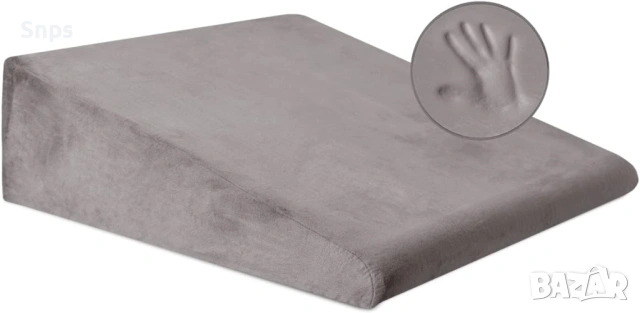 Възглавница за опора на гърба от мемори пяна със сваляне и перящ кадифен калъф, снимка 3 - Възглавници - 53106057