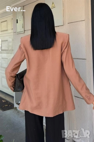 Блейзър с камъни в цвят камел, снимка 6 - Сака - 52316956