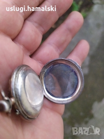 Стар сребърен джобен часовник, снимка 8 - Антикварни и старинни предмети - 52615504