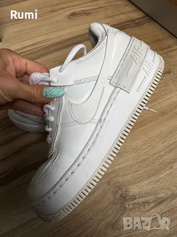 Оригинални кецове NIKE W AIR FORCE 1 SHADOW! 38,5 н, снимка 2 - Кецове - 48104318