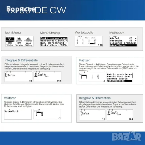 Научен калкулатор Casio fx-991DE CW ClassWiz, снимка 3 - Ученически пособия, канцеларски материали - 56160286
