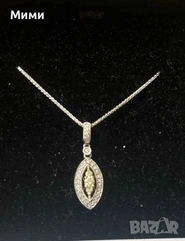 Италиянско колие със естествени диаманти, снимка 6 - Колиета, медальони, синджири - 53808012