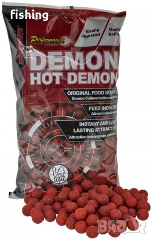 Протеинови топчета Demon Hot Demon - Starbaits, 1 кг, 20/14 мм, снимка 1 - Стръв и захранки - 33031599