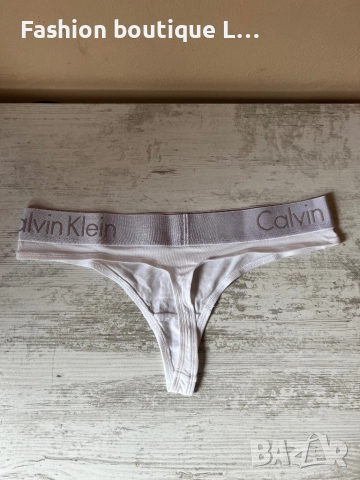 Нови оригинални бели памучни прашки на марката Calvin Klein размер S, снимка 3 - Бельо - 52002176