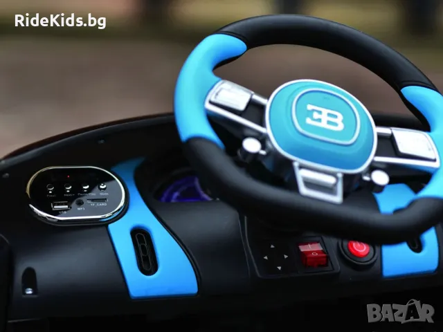 Bugatti Divo 12V – Детска акумулаторна кола, Черна, EVA гуми, снимка 7 - Детски велосипеди, триколки и коли - 49743840