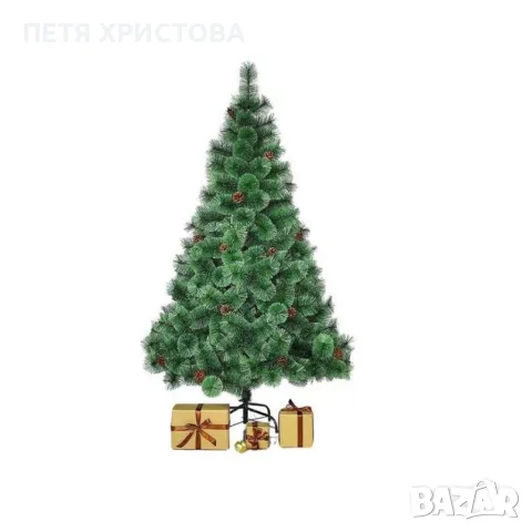 Елха естествено зелена с шишарки, снимка 7 - Декорация за дома - 56221974
