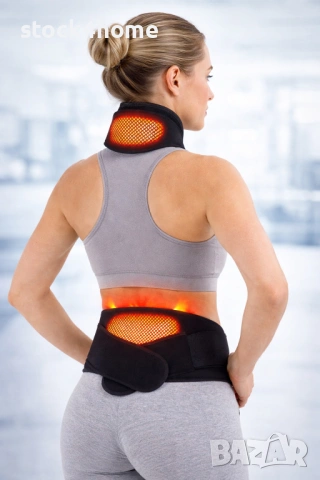 Комплект турмалинова яка и колан за облекчаване на болки и напрежение в шия, гръб и кръст, снимка 2 - Други - 53006115