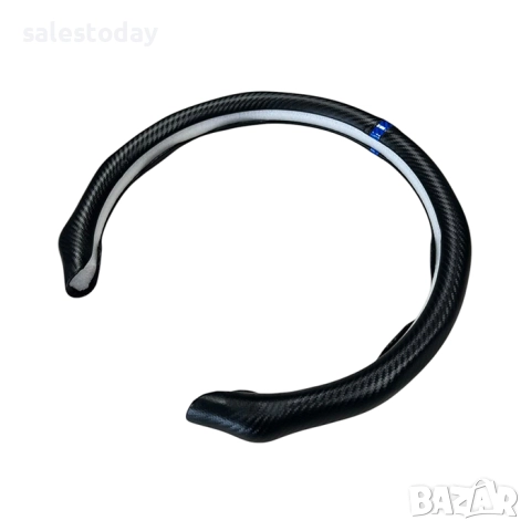 Протектор за волан, 1/2 калъф за волан, Черно със синьо