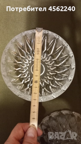 Кристална купа с капак, снимка 3 - Декорация за дома - 51601552