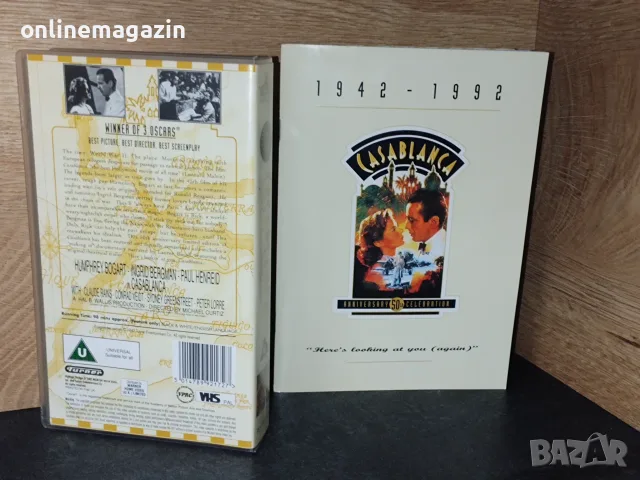 Видеокасета колекционерско издание " CASABLANCA " VHS, снимка 8 - Други жанрове - 55972478