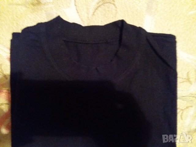 Мъжка черна тениска памучна XL-XXL, снимка 2 - Тениски - 41992319