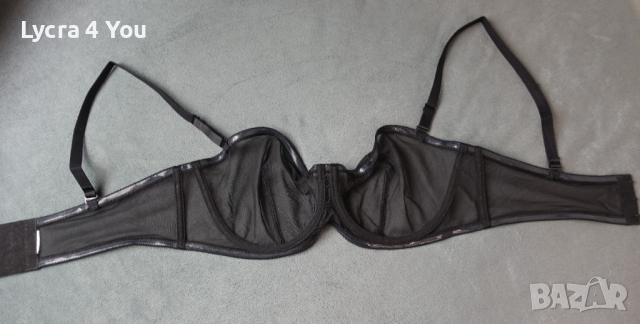 75-80С еротичен черен тюлен сутиен, снимка 13 - Бельо - 44571015