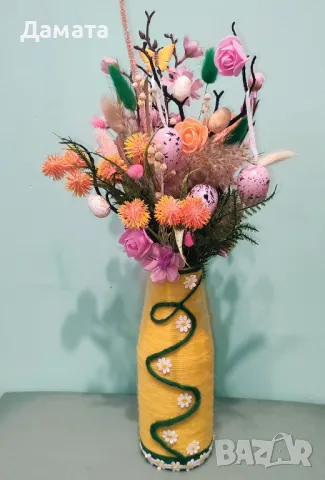 Великденски и пролетни декорации -венци/панери, снимка 15 - Декорация за дома - 45150282