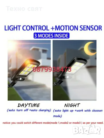 НАМАЛЕНИЕ Соларна 500W LED Лампа IP65 + стойка за монтаж+дистанц, снимка 3 - Соларни лампи - 47708211