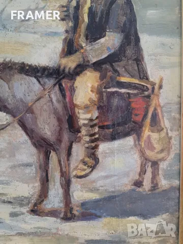 Петър Морозов 1880-1951г. Шоп млекар маслени бои 1930те години, снимка 5 - Картини - 49726505