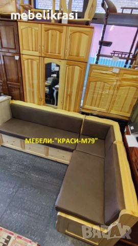 Кухненски ъгъл масив с ракли.Наличен!, снимка 3 - Дивани и мека мебел - 42202726