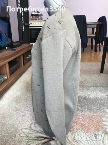 Бежов мъжки пуловер, снимка 5 - Пуловери - 40547255