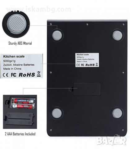 КУХНЕНСКА ДИГИТАЛНА ВЕЗНА СЪС СЕНЗОРНИ БУТОНИ, ДО 5 КГ. - код 2975, снимка 7 - Електронни везни - 33904761