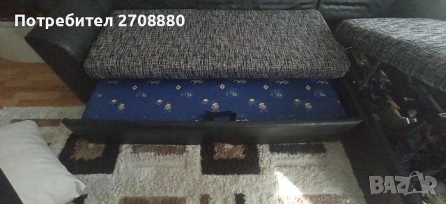 ъглов диван с функция за сън , снимка 1 - Дивани и мека мебел - 44511918