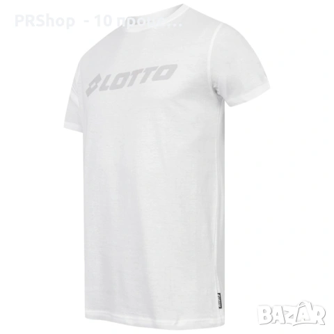 Мъжка тениска Lotto, 100 % памук, бяла, снимка 2 - Тениски - 53620746