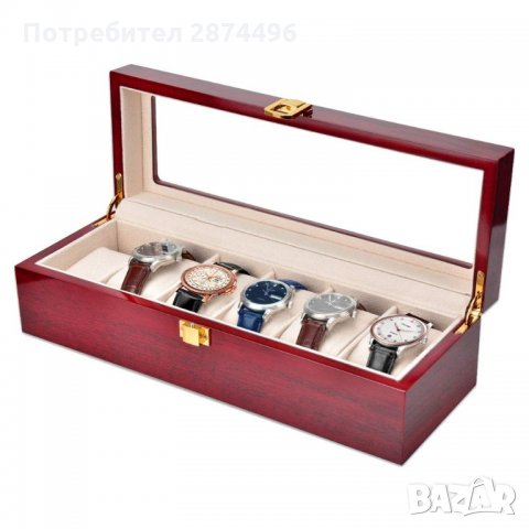 2170 Дървена Кутия за часовници, снимка 6 - Подаръци за мъже - 35786713