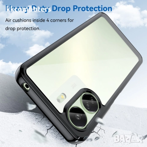 Xiaomi Redmi 13C / Poco C65 4G Силиконов Калъф Transparent TPU и Протектор, снимка 8 - Калъфи, кейсове - 52605795