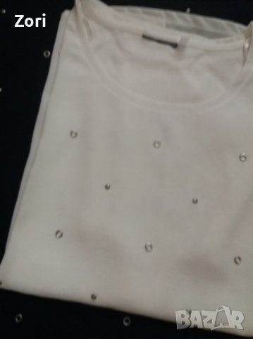 Тъмносиня блуза с кабсички 2ХЛ/3ХЛ размер., снимка 4 - Тениски - 41784784