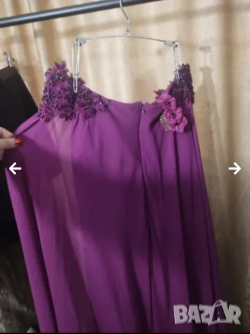 Елегантна лилава рокля с камъни, снимка 4 - Рокли - 52499936