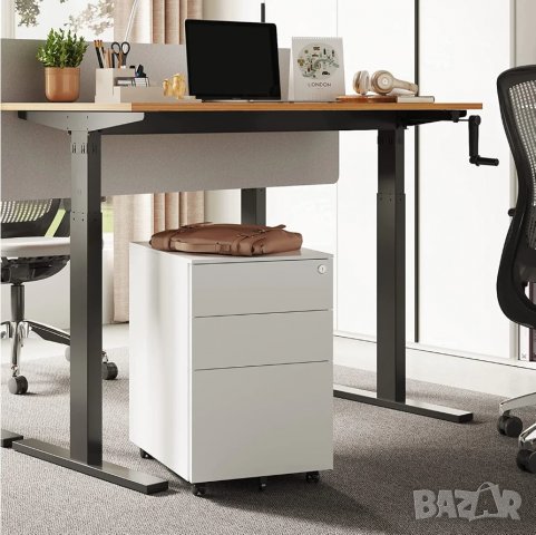 Мобилен офис шкаф с 3 чекмеджета с ключалка D10710435 , снимка 4 - Шкафове - 38952532