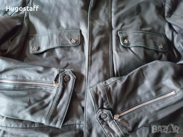 Оригинално МАРКОВО мъжко кожено яке VERSACE Л , снимка 15 - Якета - 49384957