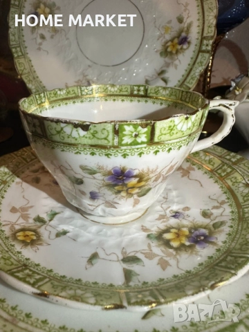 William Lowe Longton England  Circa 1874 - троен сет, мисля уникален и  с невероятна красота, снимка 12 - Антикварни и старинни предмети - 52967335