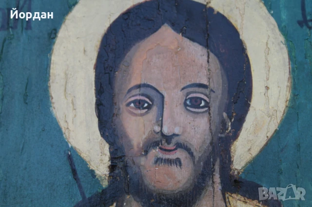 Стара Българска икона Христос Пантократор, снимка 3 - Антикварни и старинни предмети - 51151253