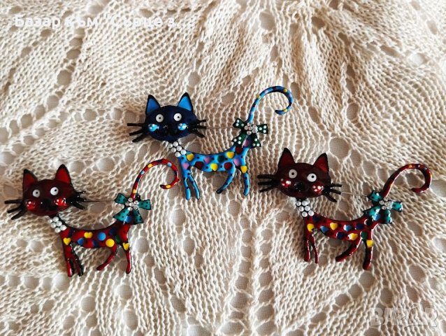 Брошки, пинчета с котки, кучета, коне, цветя, лисици, снимка 3 - Други - 35422972