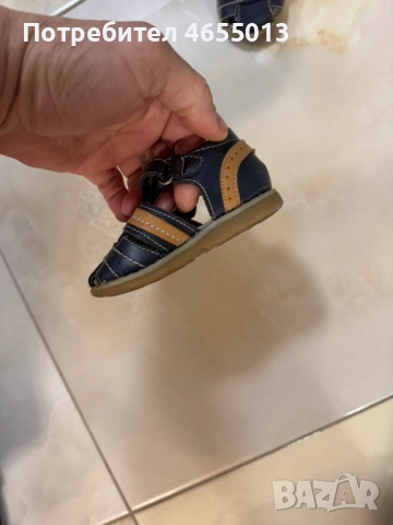 ПОДАРЯВАМ - Детски тъмно сини сандали 20-Номер 12см.-Стелка, снимка 3 - Детски сандали и чехли - 52476296