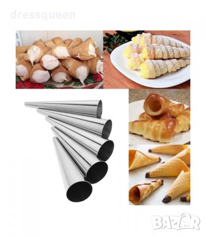 3134 МЕТАЛНИ ФУНИЙКИ ЗА СЛАДКИ С КРЕМ К-Т 16 БР., снимка 3 - Прибори за хранене, готвене и сервиране - 34238531