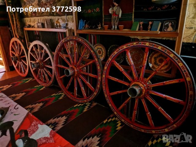 Рисувани колела от каруца , снимка 9 - Декорация за дома - 41527646