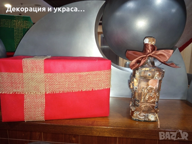 Стийм пънк бутилка с алкохол за годишнина, снимка 4 - Декорация - 52586263