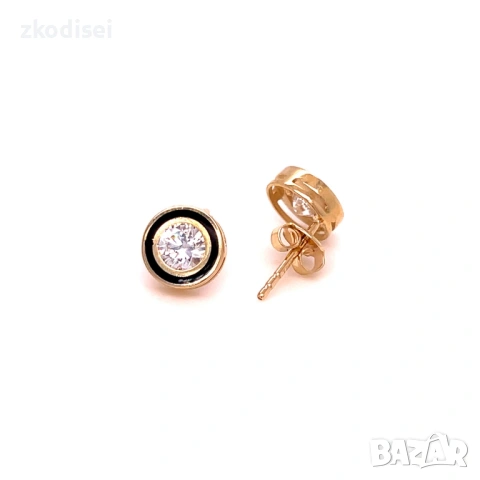 Златни обеци 1,95гр. 14кр. проба:585 модел:37737-4, снимка 2 - Обеци - 53827703