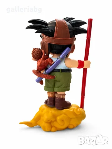 Аниме фигура Kid Goku с облак и жезъл – Dragon Ball, 26 см, снимка 2 - Колекции - 56130971