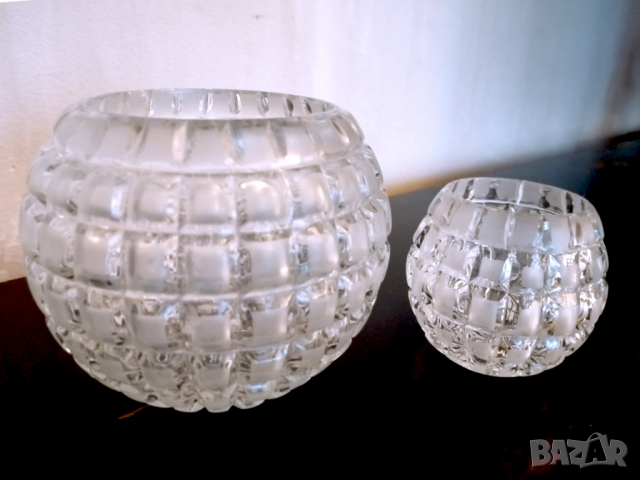 Комплект от две кръгли вази, снимка 2 - Вази - 36368687