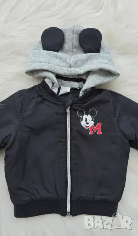 Детско яке Мики Маус H&M пролет/есен размер 6-9 месеца / 74см, снимка 3 - Бебешки якета и елеци - 49627185